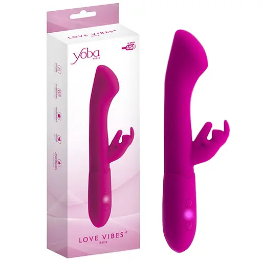 Вибратор-кролик Yoba Love Vibes Bella 18.8 см фуксия - фото 3