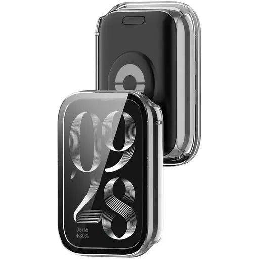 Чехол-накладка DK для Xiaomi Mi Smart Band 9 Pro Пластик Gloss Glass Full Cover (clear) - фото 2