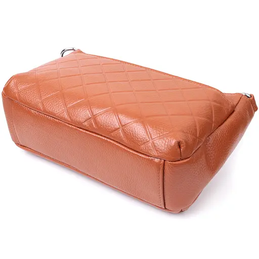 Женская сумка Vintage среднего размера на три отделения из натуральной кожи 24х15х9 см sum0027018 - фото 7