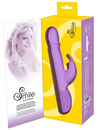 Вибратор-кролик Sweet Smile Orion Push 25 см фиолетовый - фото 8