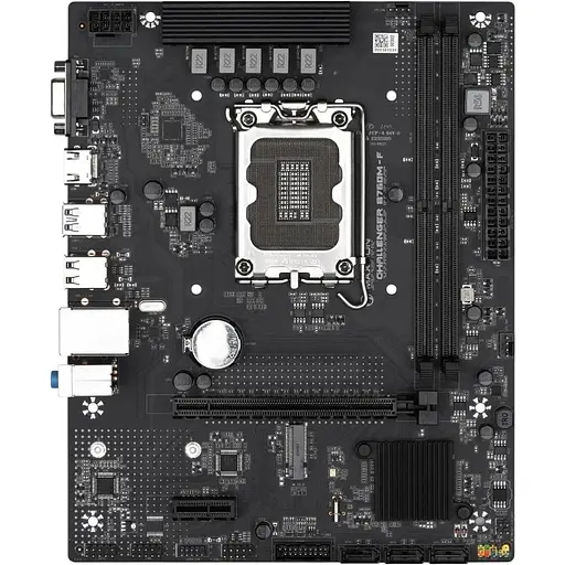 Материнская плата Maxsun LGA1700, Challenger B760M-F, B760, 2xDDR4, Int.Video (CPU), 3xSATA3, 1xPCI-E 16x 4.0, 1xPCI-E 1x, 1xM.2 4.0, GbE, 2xUSB3.2/4xUSB2.0, VGA/HDMI, MicroATX (MS-Challenger B760M-F)