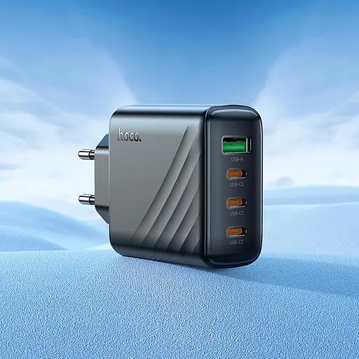 Мережевий адаптер живлення зарядне Hoco CS27A Supply charger 67 W 4 порти чорне - фото 8