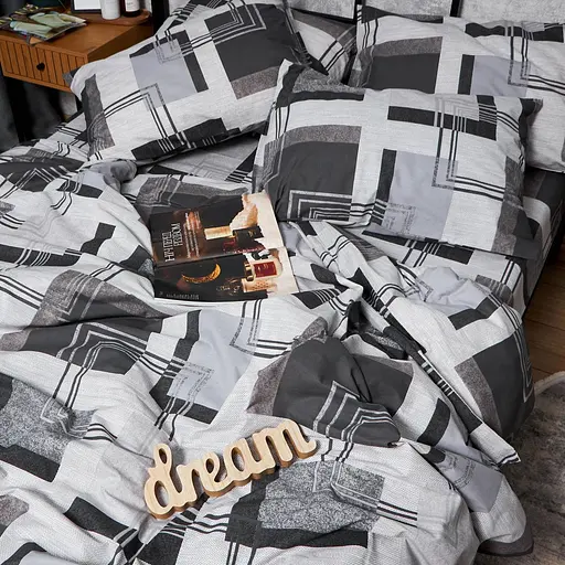 Комплект постільної білизни Moon&Star Бязь Gold Люкс Modern Vision Євро 200х220 наволочки 2х50х70 - фото 3