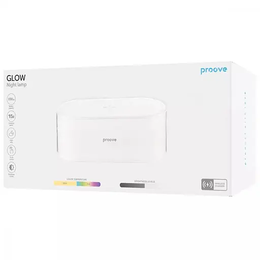 Прикроватный ночник с беспроводной зарядкой Proove Glow и встроенным аккумулятором 1200mAh  - фото 7