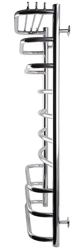 Водяна рушникосушка Unio Zp W 1000-500-10 Зета з полицею, Хром - фото 4