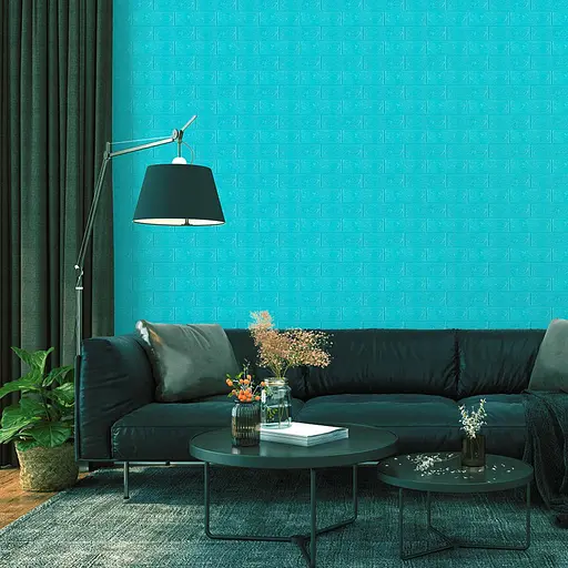 3D панель самоклеящаяся 700х770х3мм кирпич Бирюза (002-3) SW-00000573 - фото 5