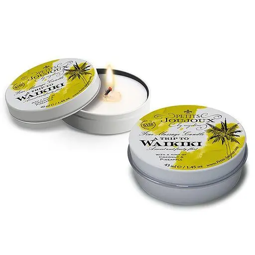 Масажна свічка Petits Joujoux Waikiki Beach Coconut and Pineapple з афродизіаками 43 мл - фото 2