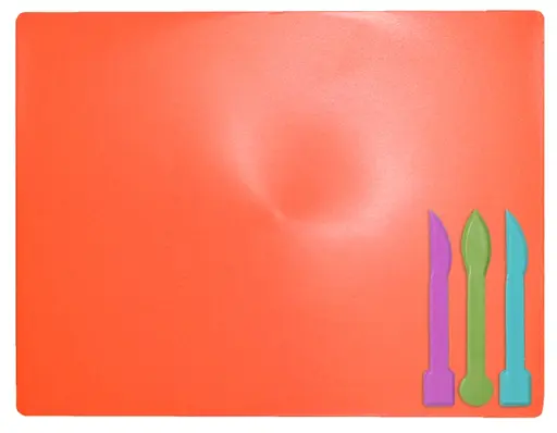 Дощечка для пластиліну, 3 стека, кораловий