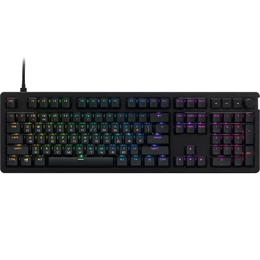 Клавіатура HyperX Alloy Rise 106key, Red, USB-A, EN/UA, RGB, чорний (7G7A3AA) - фото 1