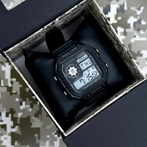 Наручний годинник чоловічий 010BKPO Поліція Чорні + Коробка. Patriot acs0031027 - фото 3