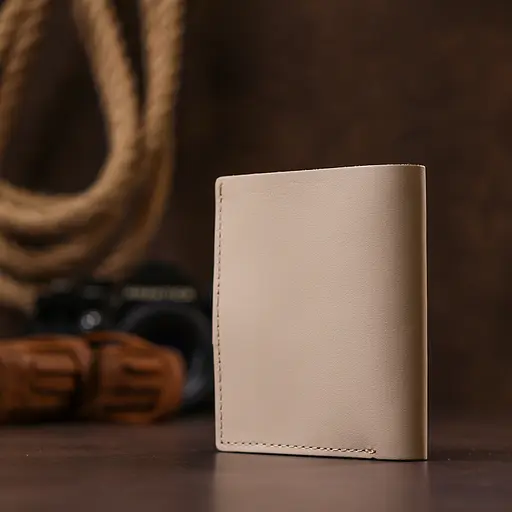 Классическое кожаное портмоне Shvigel 9х10х1 см acs0029707 - фото 7