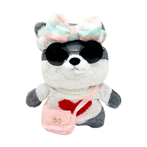 М'яка іграшка "Песик" Bambi K0201(Grey) одяг в асортименті, 30 см - фото 3