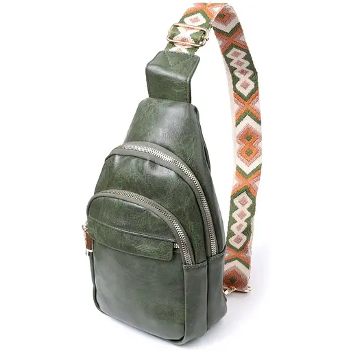 Сумка Vintage компактного размера с одной лямкой через плечо из гладкой экокожи 16х25х6.5 см sum0026938 - фото 1