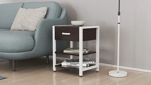 Тумба універсальна Ferrum-decor Вів'єн 1/2 50x41x40 білий ДСП Венге 16мм (FRD-106183)