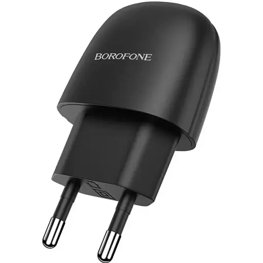 Мережевий зарядний пристрій Borofone BA49A Vast сам блок чорний - фото 1