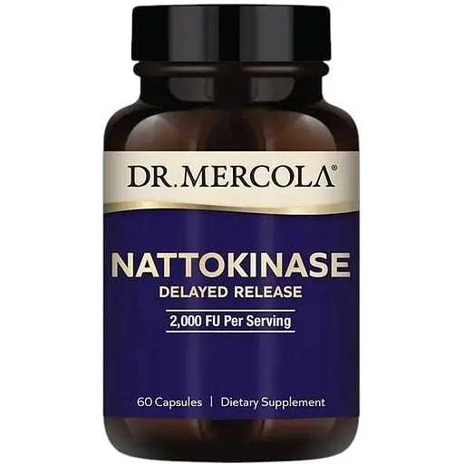 Наттокіназа Dr. Mercola Nattokinase 2000 FU, 60 капсул для підтримки серцево-судинної системи