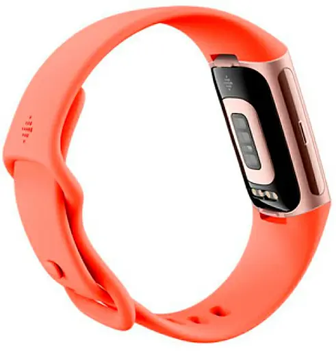 Смарт-браслет Fitbit by Google Charge 6 Gold koperta / coral belt - фото 4