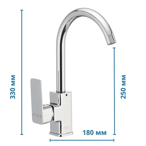 Смеситель для кухни Cron Kubus 017 CR0219 Хром - фото 2