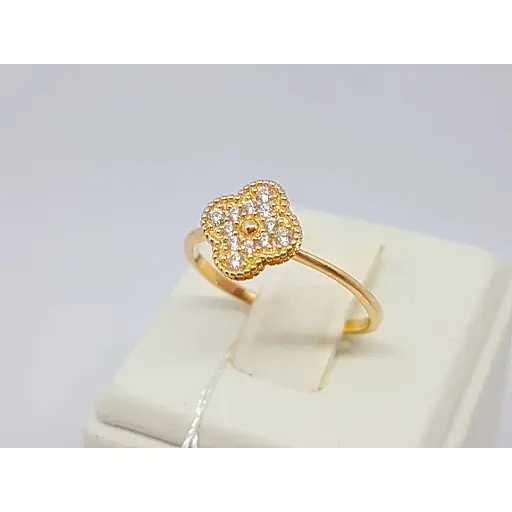 Золоте кільце Імперія золота з фіанітами. КВ1138И 16,5 - фото 2