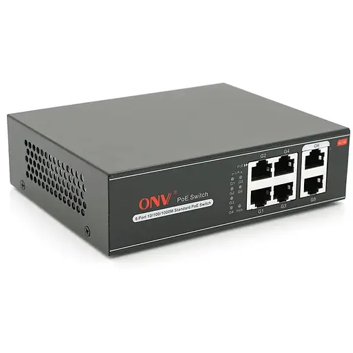 4х портовый PoE Full Gigabit коммутатор ONV-H3064P, 4xPoe1000Мбит + 2х1000 Мбит, IEEE802.3af/at, общая мощность 65 Вт