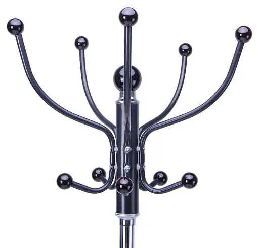 Вішалка для верхнього одягу AMF Аврора Y-318 чорна на 14 гачків  h180 см - фото 4