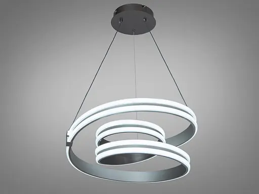 Підвісна LED люстра завитки 125 Вт коричнева - фото 1