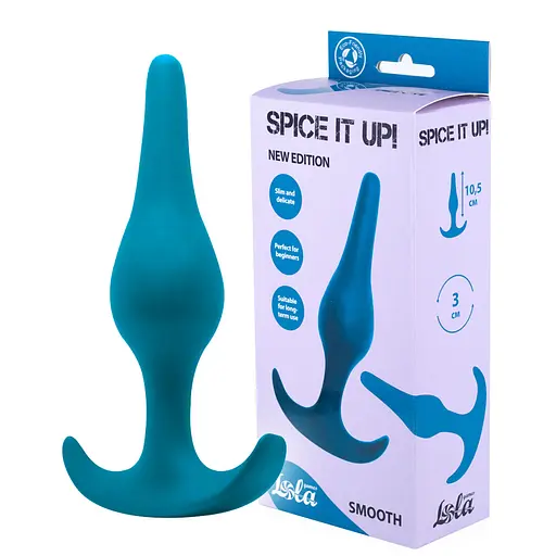 Анальна пробка Lola Games Plug Smooth Aquamarine 12.5 см (синій) - фото 3