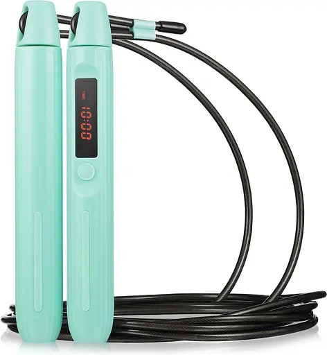 Розумна скакалка Gymtek Smart з дисплеєм і Bluetooth бірюзова - фото 2