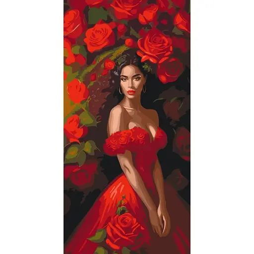 Картина за номерами "Спокуса в червоному" Art Craft 10145-AC 40х80 см - фото 1