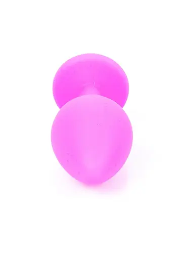 Силіконова анальна пробка з кристалом Boss Silikon Jewellery 8 см (блакитний) - фото 6
