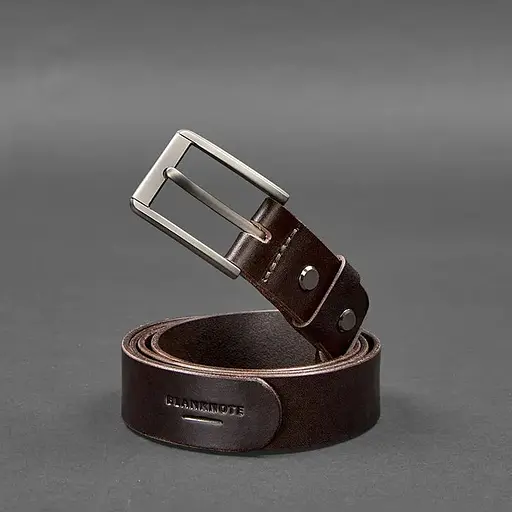 Мужской кожаный узкий ремень BlankNote 30 мм Коричневый - фото 2