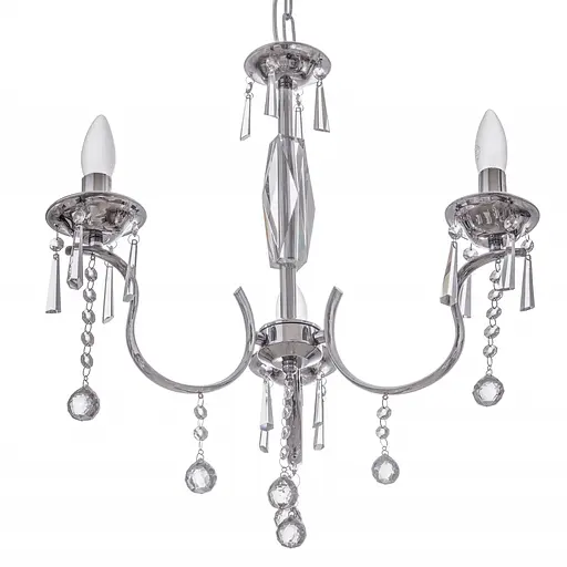 Люстра свеча Brille подвесная хрустальная E14 60W CH (BR-01313S/3) - фото 2