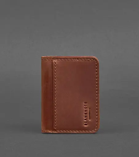 Кожаная обложка для ID-паспорта и водительского заседания 4.0 светло-коричневая Crazy Horse - фото 1