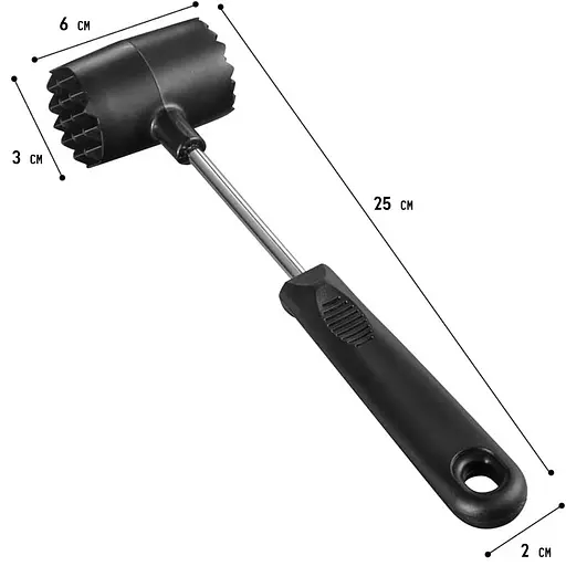 Тендерайзер овальний молоток розм'якшувач розпушувач для м'яса (довжина 25 см) 88221 - фото 3