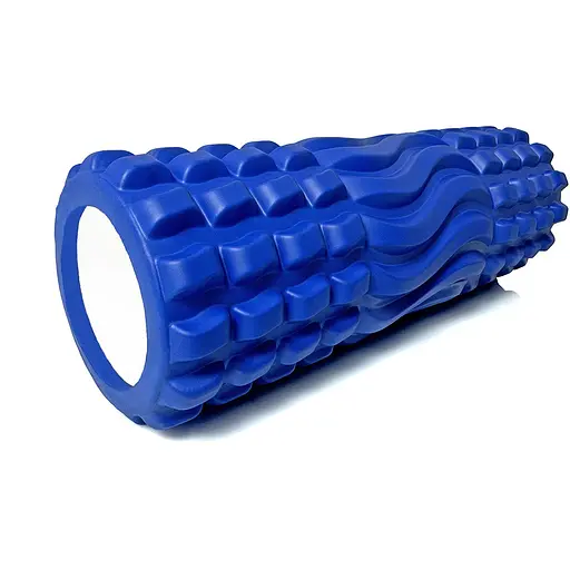 Масажний ролик EasyFit Wavyspines 33 см Синій (EF-3701-Bl) - фото 1