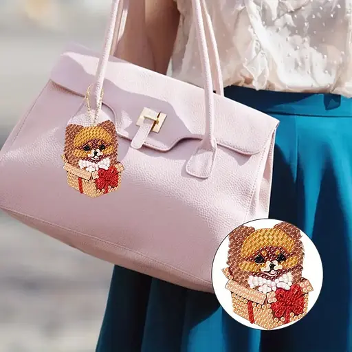 Набір брелків для алмазної мозаїки "Собачки" ColorArt BR33, 5 штук - фото 3