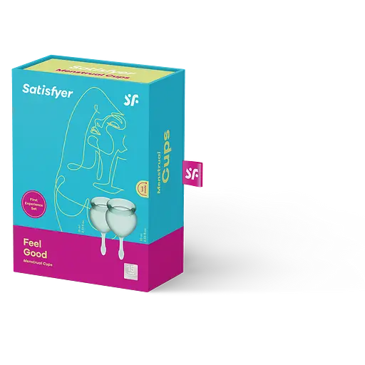 Набір менструальних чаш Satisfyer Feel Good 2 шт. зелений - фото 2