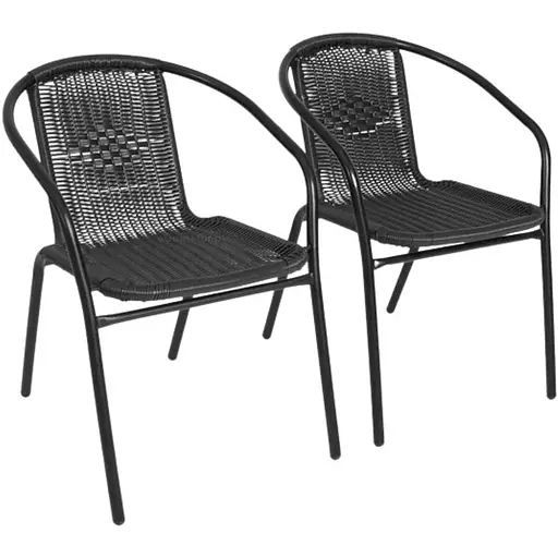 Садові меблі Chomik Bistro стіл та 2 стільці чорний - фото 6