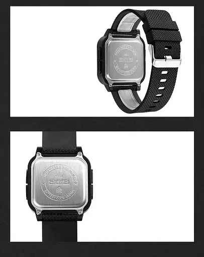 Чоловічий наручний годинник Skmei 1894 (Чорний з чорним циферблатом) - фото 9