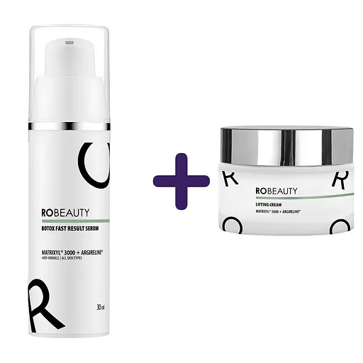 Набір: сироватка-замінник ботоксу RoBeauty Argireline 30 мл + крем-замінник ботоксу RoBeauty Argireline 50 мл