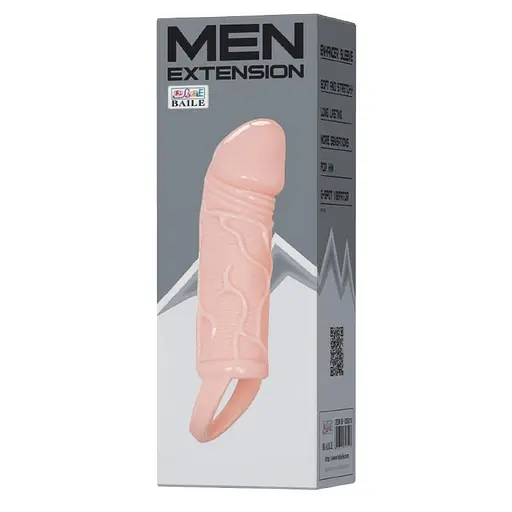 Насадка на пенис Baile Men Extension 13.5 см телесный - фото 7