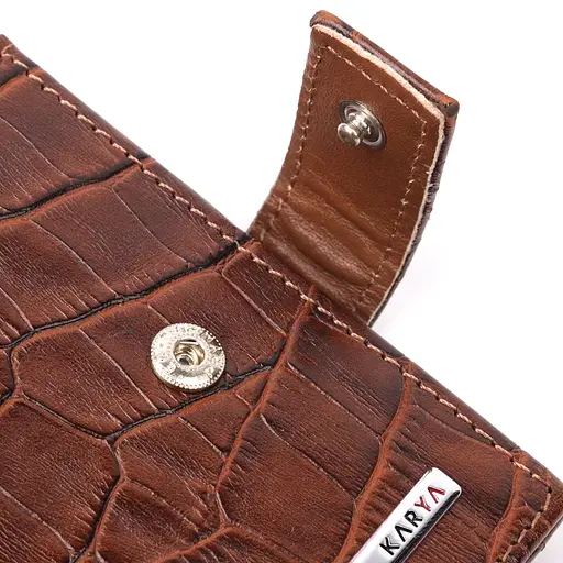 Чоловічий шкіряний гаманець KARYA 13х9.2х2 см acs0023990 - фото 3