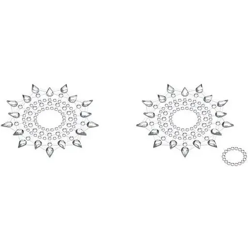 Пестис из кристаллов Petits Joujoux Gloria set of 2 - Silver, украшение на грудь