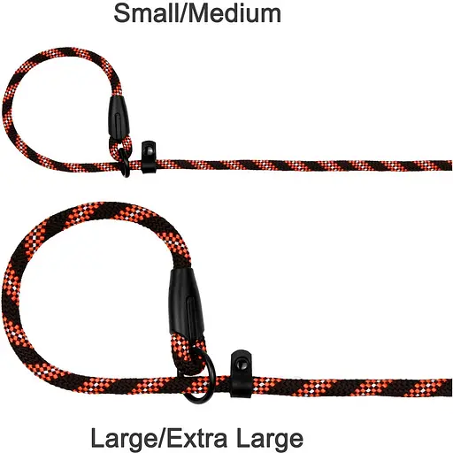 Поводок-удавка для собак Barksi Active (длина 183 см диаметр 12 мм) черно-оранжевый - фото 3