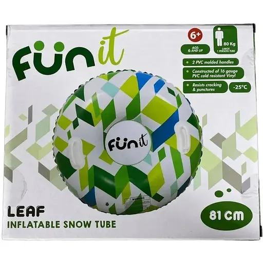 Надувной тюбинг Leaf 81 см зеленый - фото 3