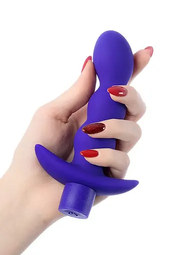 Анальна пробка ToDo Anal Vibrator Adore 15 см (синій) - фото 4