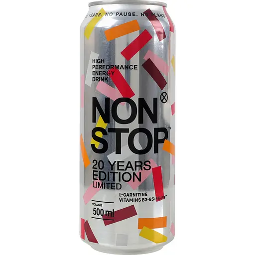 Напій енергетичний Non Stop 20 Years Edition Limited безалкогольний сильногазований 0.5 л