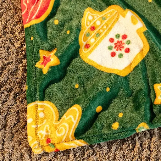 Плед Love You Зеленая сказка 150x200 см велсофт зеленый с принтом (9117) - фото 3