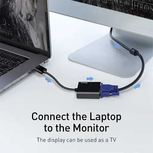 Перетворювач Baseus HD Converter HD4K to VGA + Micro + DC 3.5 мм - фото 3