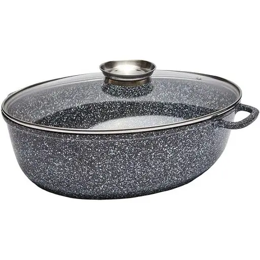 Гусятниця Edenberg EB-4603 8 л овальна з мармуровим покриттям - фото 1